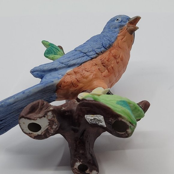 Bluebird on Branch with Flower Decorative Figure - Picture 10 of 11